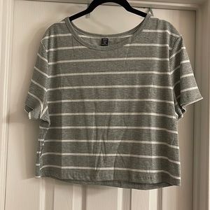 NWOT Shein Curve Ribbed Short Sleeve Crop Top